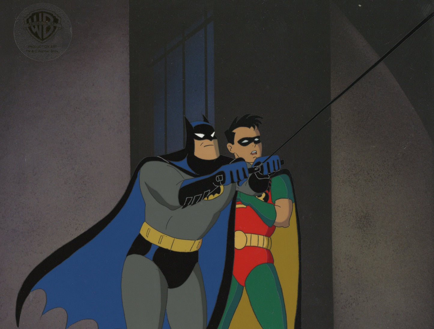 Batman The Animated Series Original Production Cel: Batman and Robin