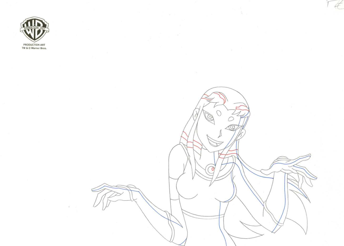 Teen Titans Original Production Drawing: Starfire