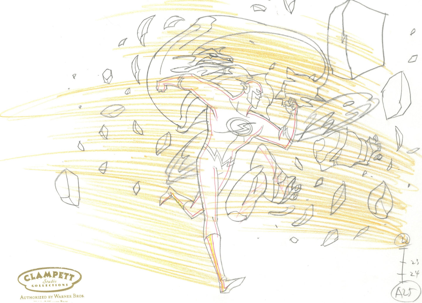 Justice League Original Production Drawing: The Flash