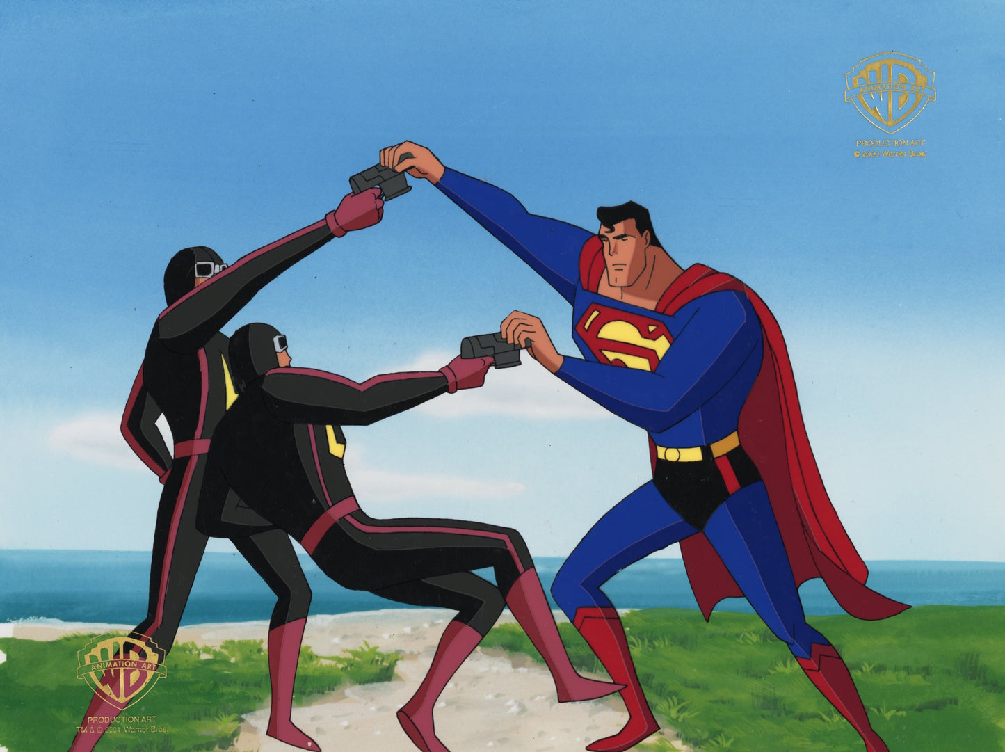 Superman The Animated Series Original Production Cel: Superman