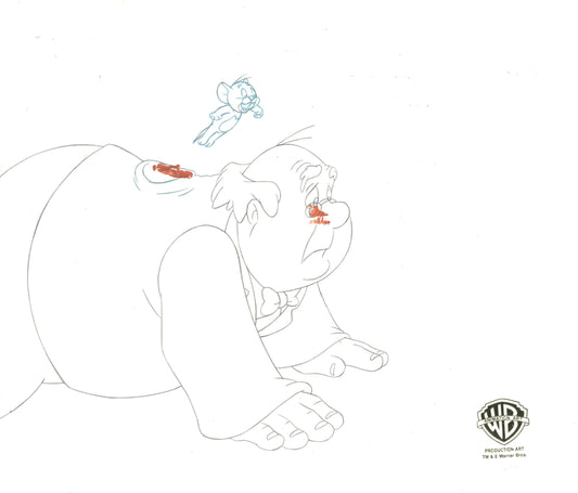 Tom And Jerry The Movie Original Production Drawing: Jerry, Dr. Applecheek