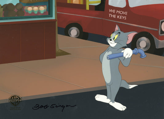 Tom And Jerry The Movie Original Production Cel Signed by Bob Singer: Tom