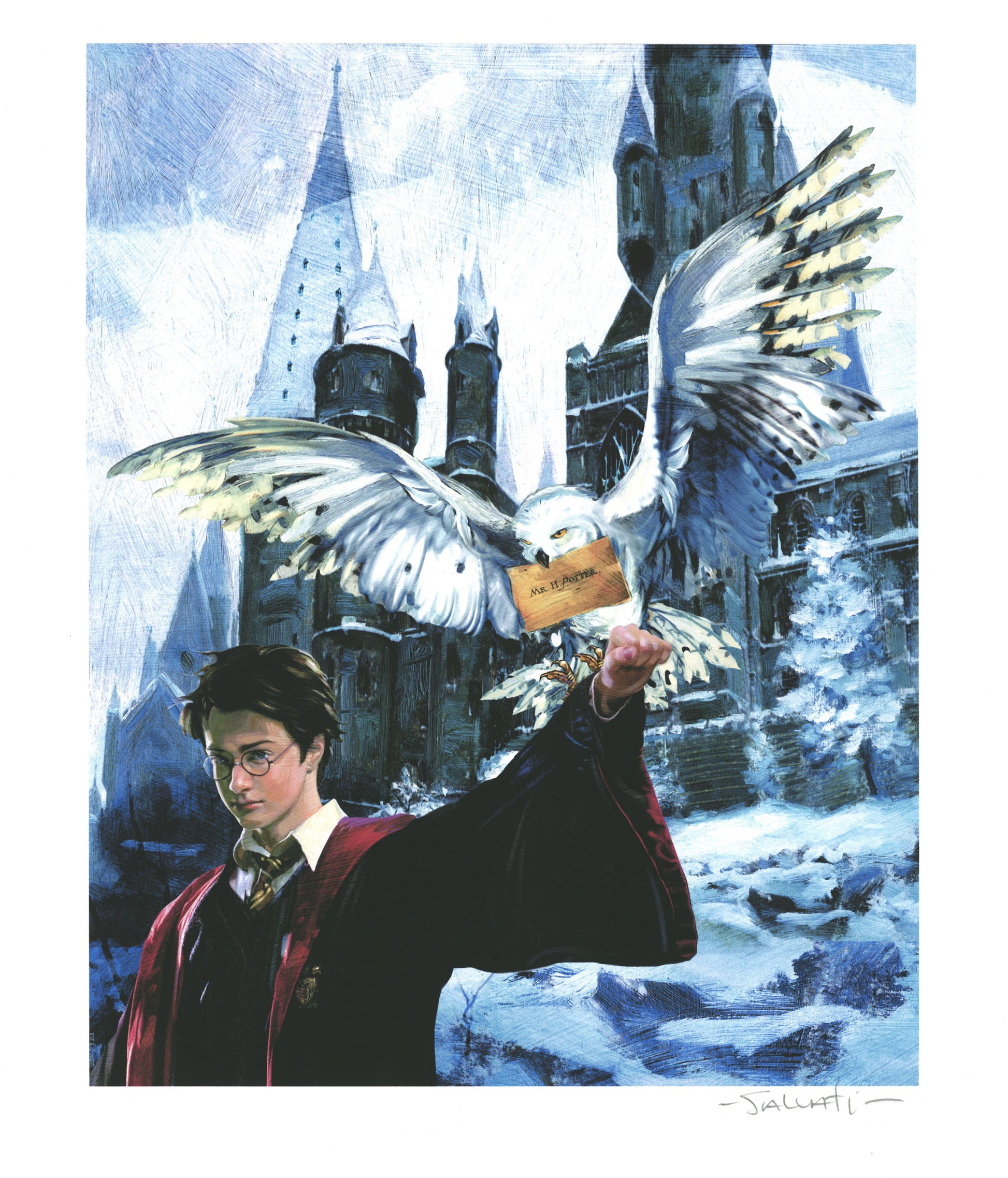 Hedwig And Harry Potter - Paint By Numbers - Painting By Numbers