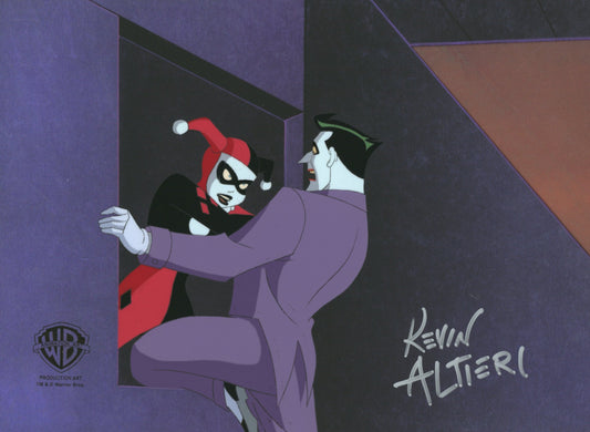 Batman The Animated Series Original Production Cel Signed By Kevin Altieri: Harley, Joker