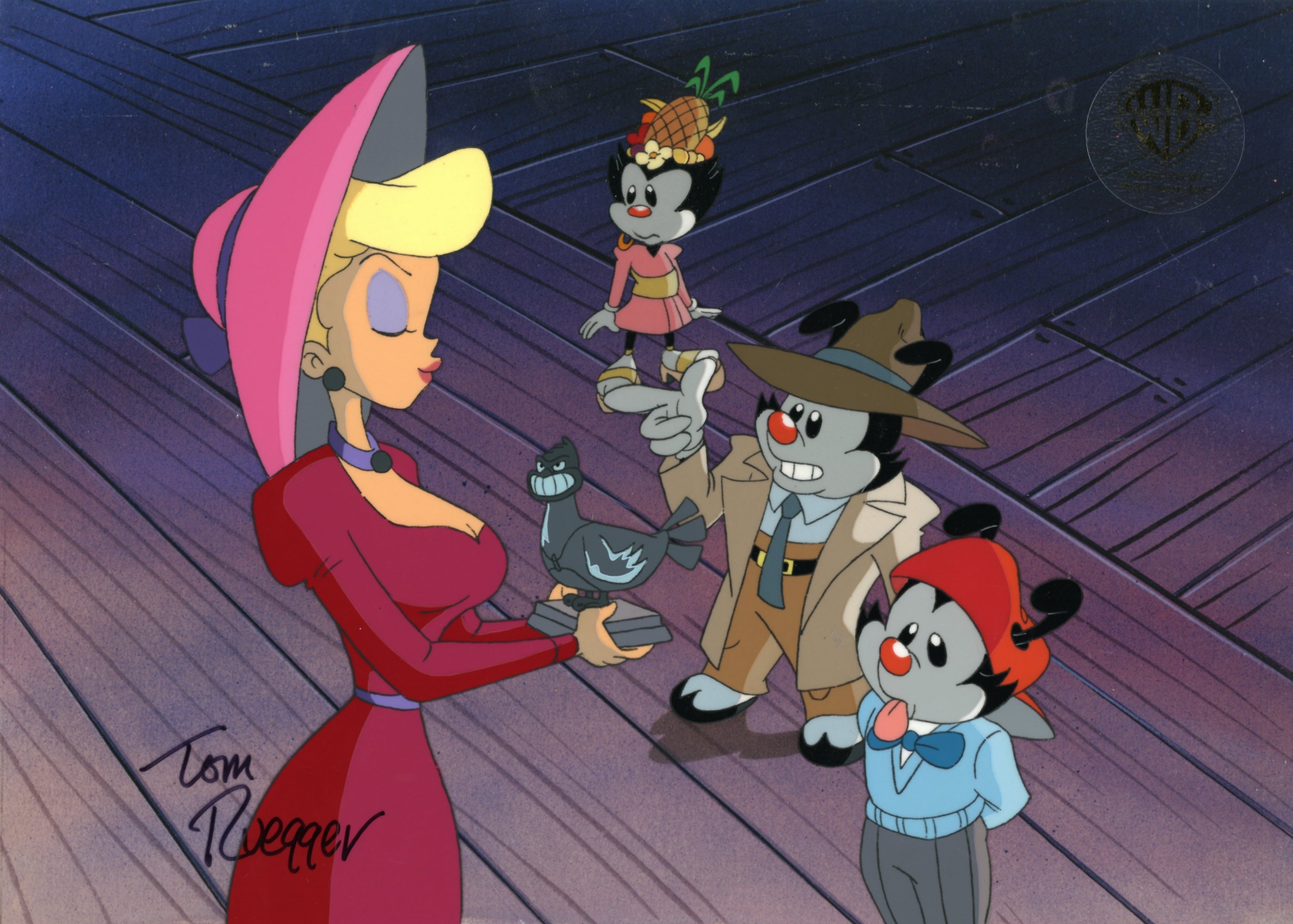 Animaniacs Original Production Cel signed by Tom Ruegger: Hello Nurse ...