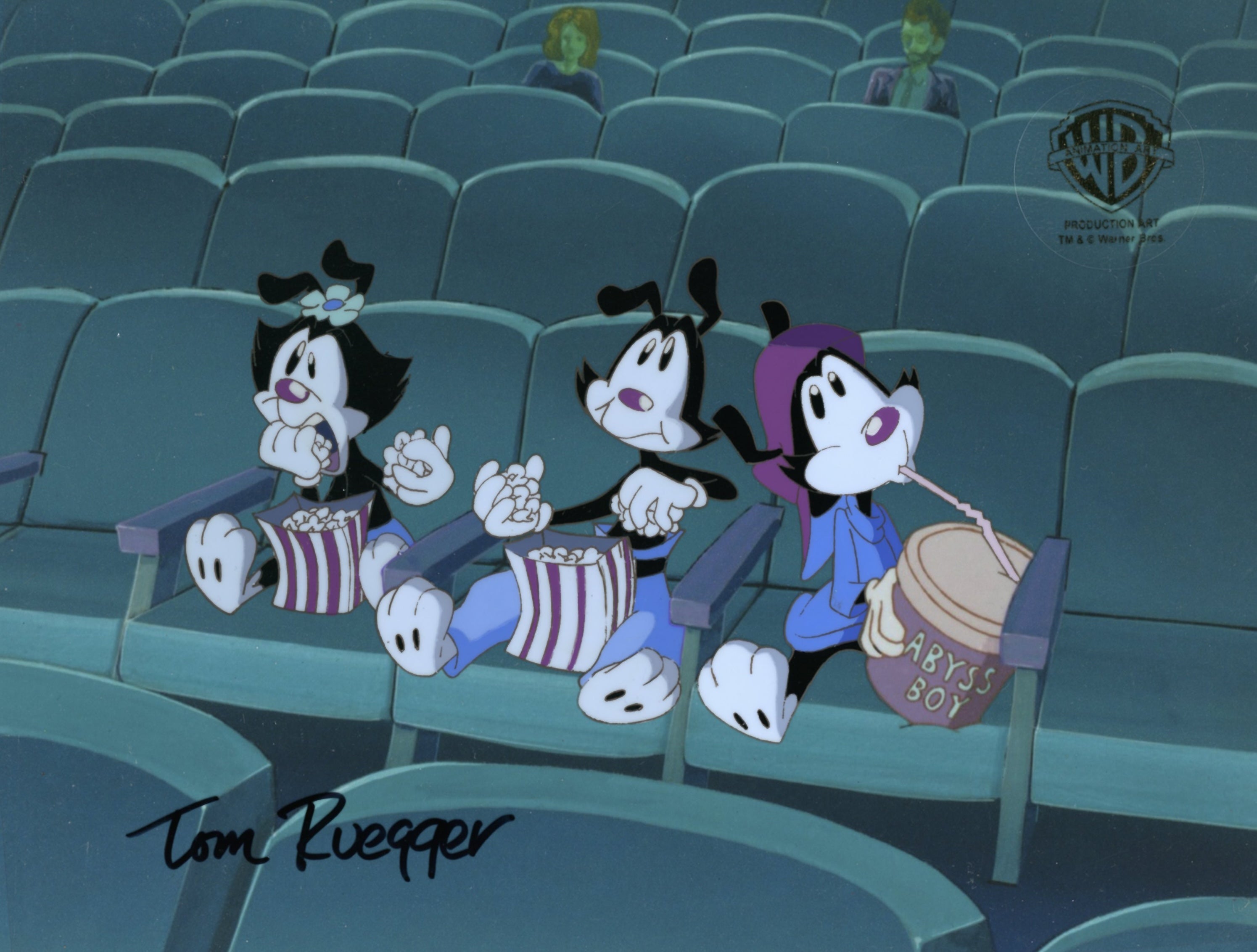 Animaniacs Original Production Cel Signed by Tom Ruegger: Wakko, Yakko ...