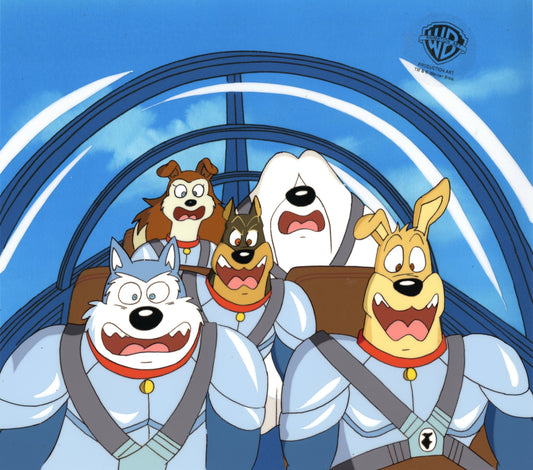 Road Rovers Original Production Cel: Hunter, Shag, Colleen, Blitz, Exile