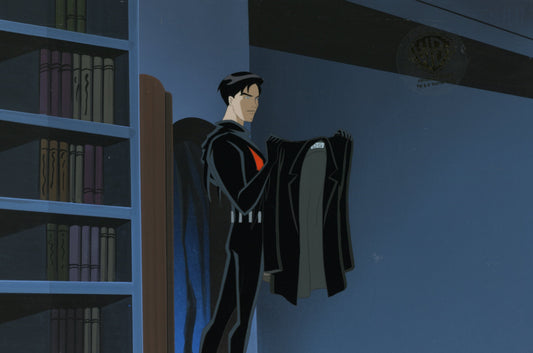 Batman Beyond Original Production Cel on Original Background with Matching Drawing: Terry McGinnis