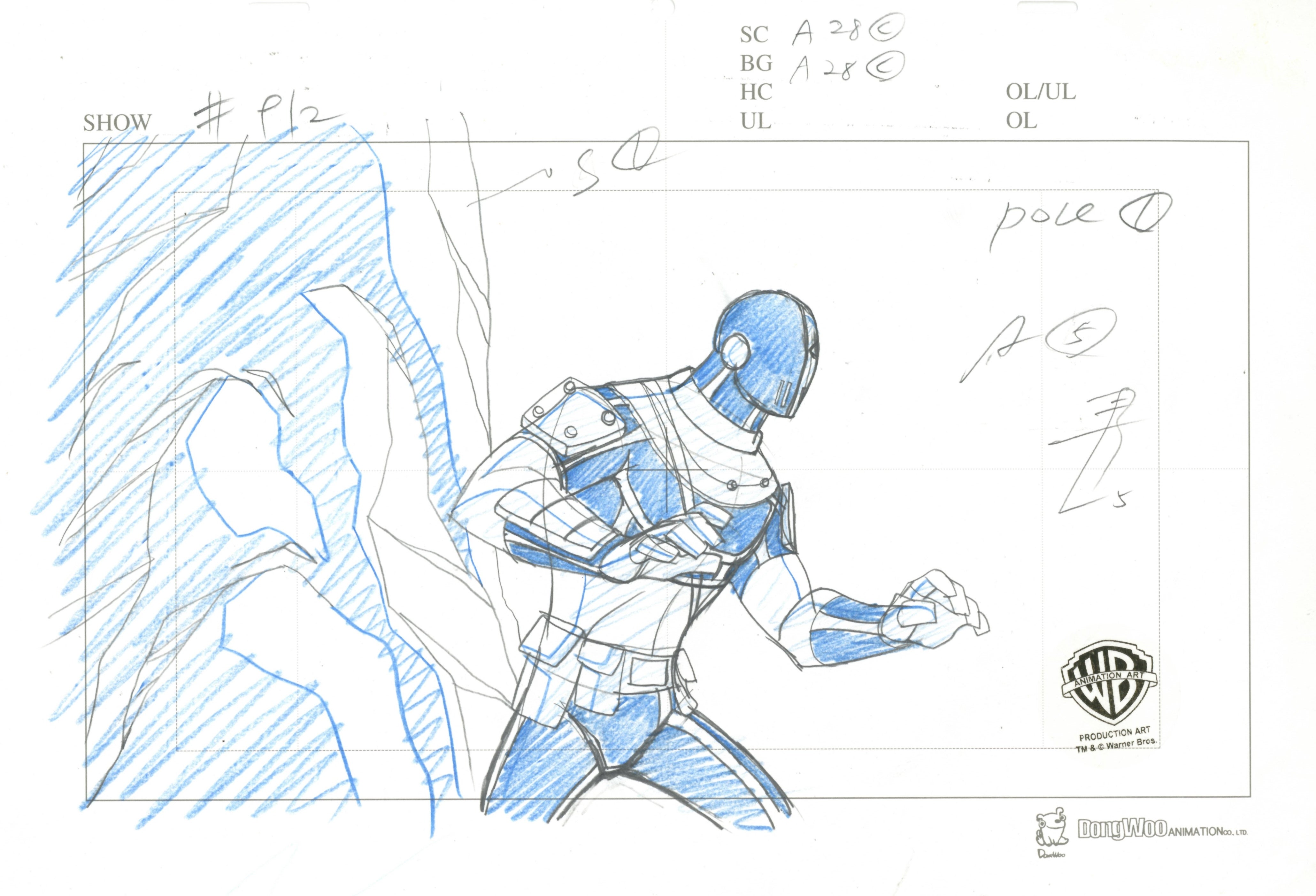 Teen Titans Original Production Drawing: Slade – Clampett Studio