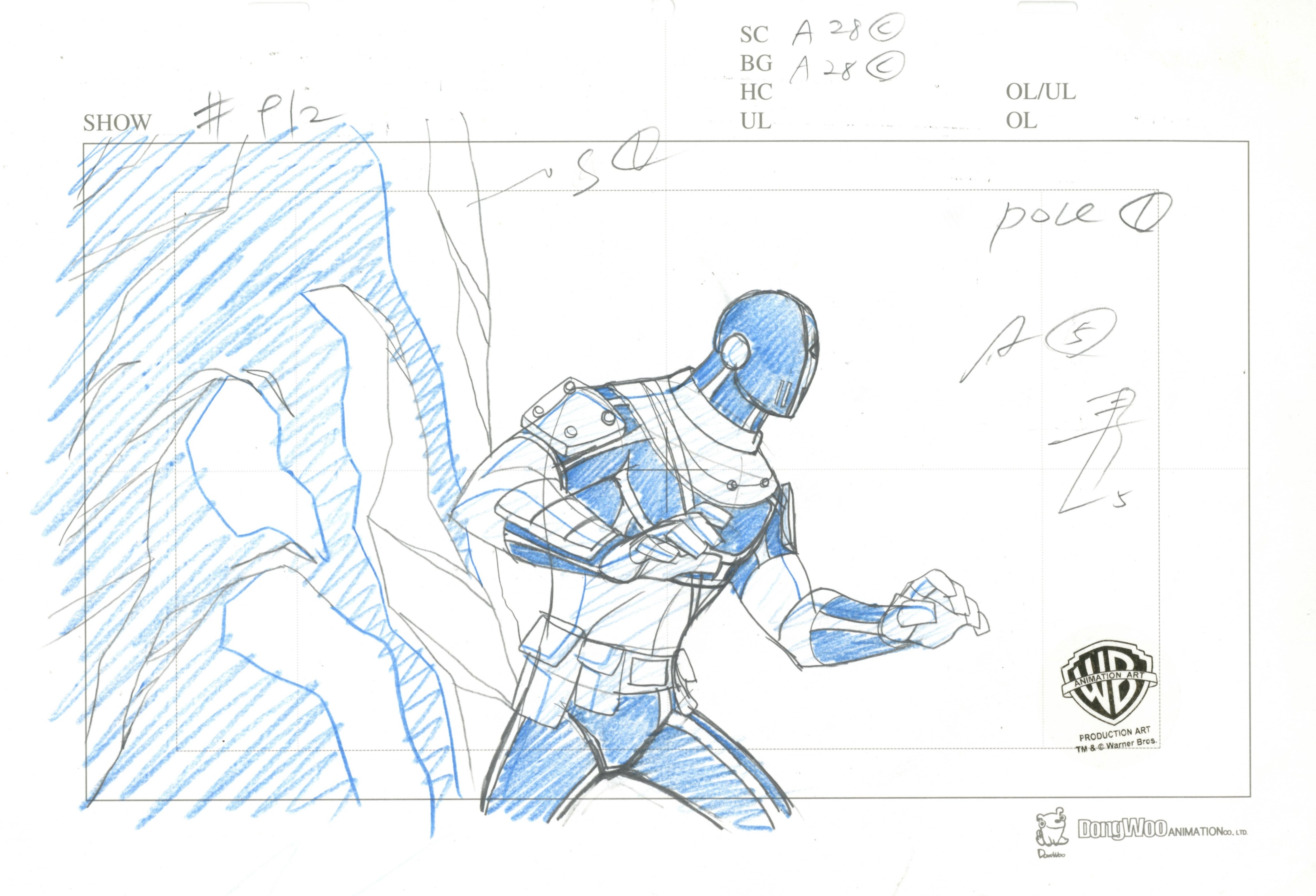 Slade Coloring Teen Titans Original Production Drawing: Slade – Clampett Studio