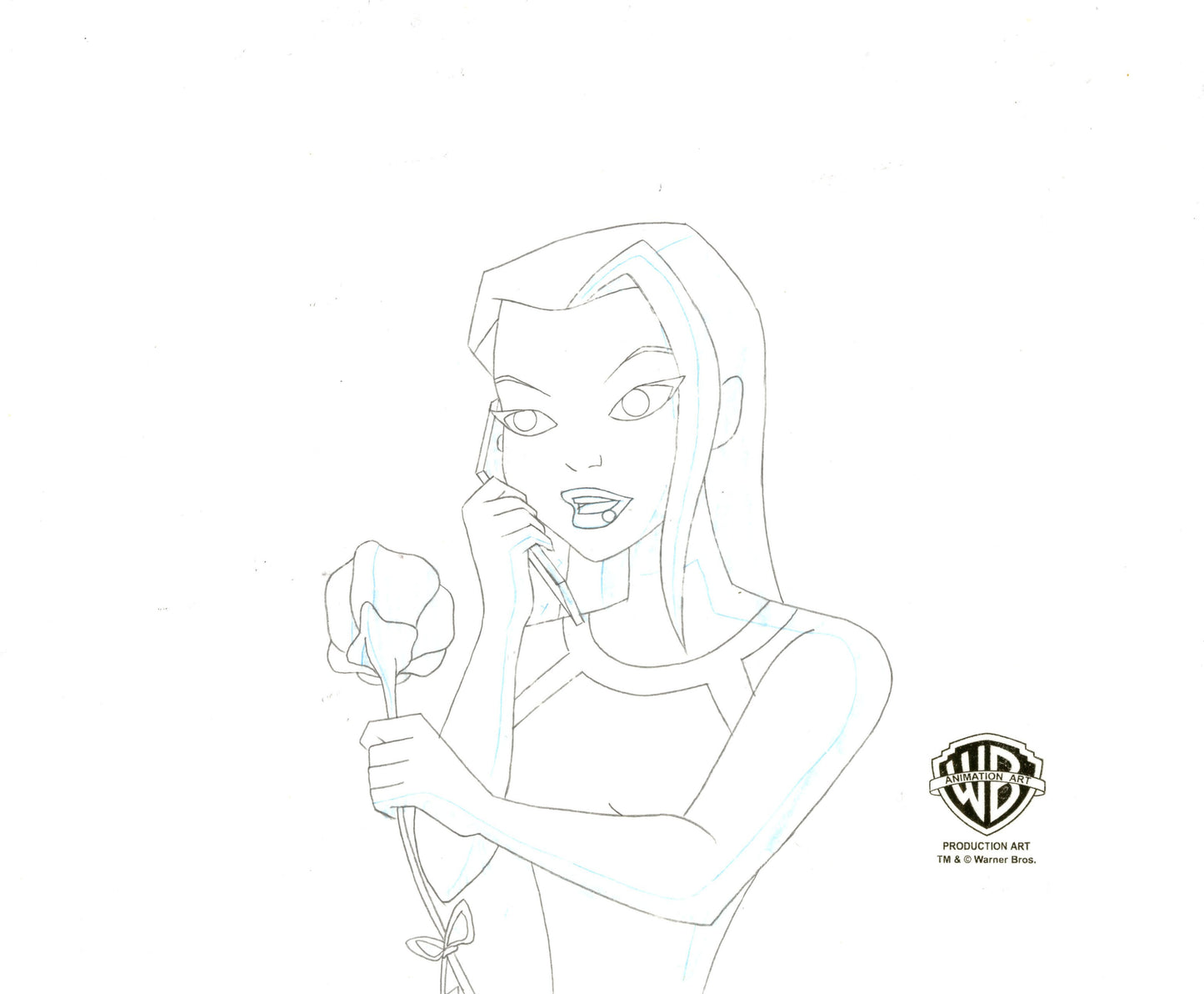 Batman Beyond Original Production Cel with Matching Drawing: Dana Tan