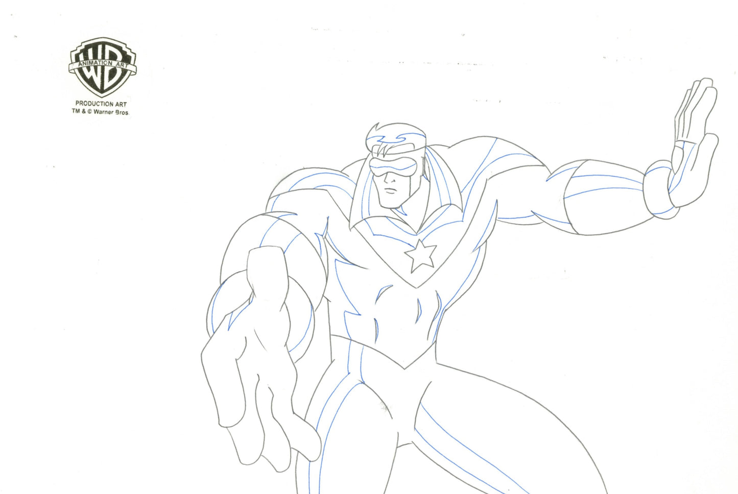 Justice League Unlimited Original Production Drawing: Booster Gold