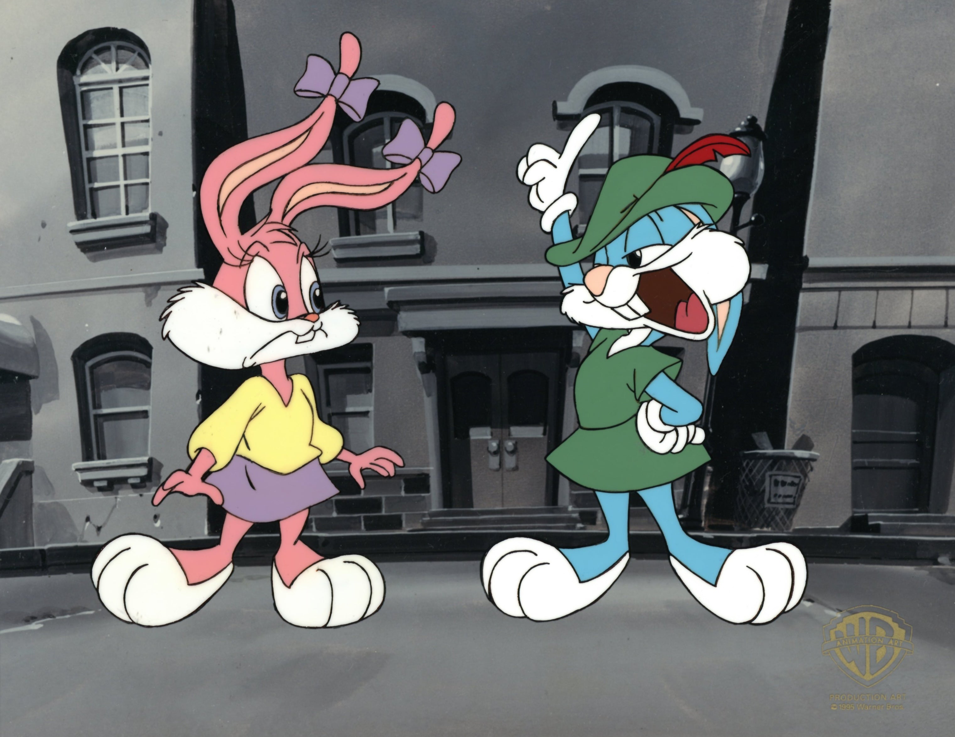 Tiny Toons Original Production Cel With Matching Drawing Babs Buster tiny-toons-original-production-cel-with-matching-drawing-babs-buster