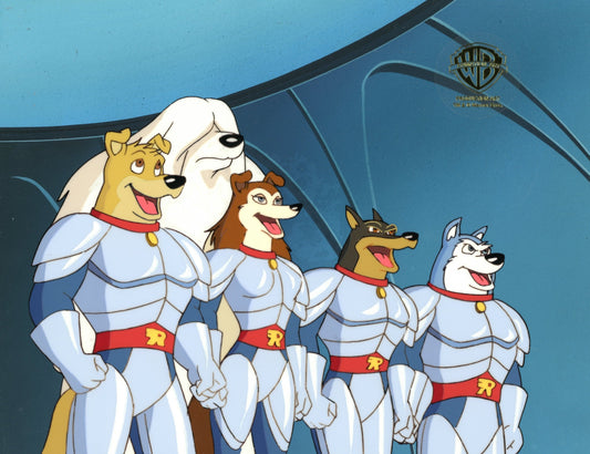 Road Rovers Original Production Cel on Original Background: Hunter, Shag, Colleen, Blitz, Exile