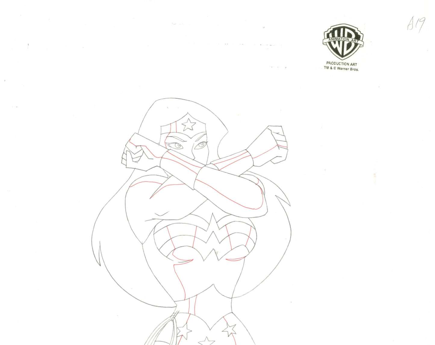 Justice League Original Production Drawing: Wonder Woman