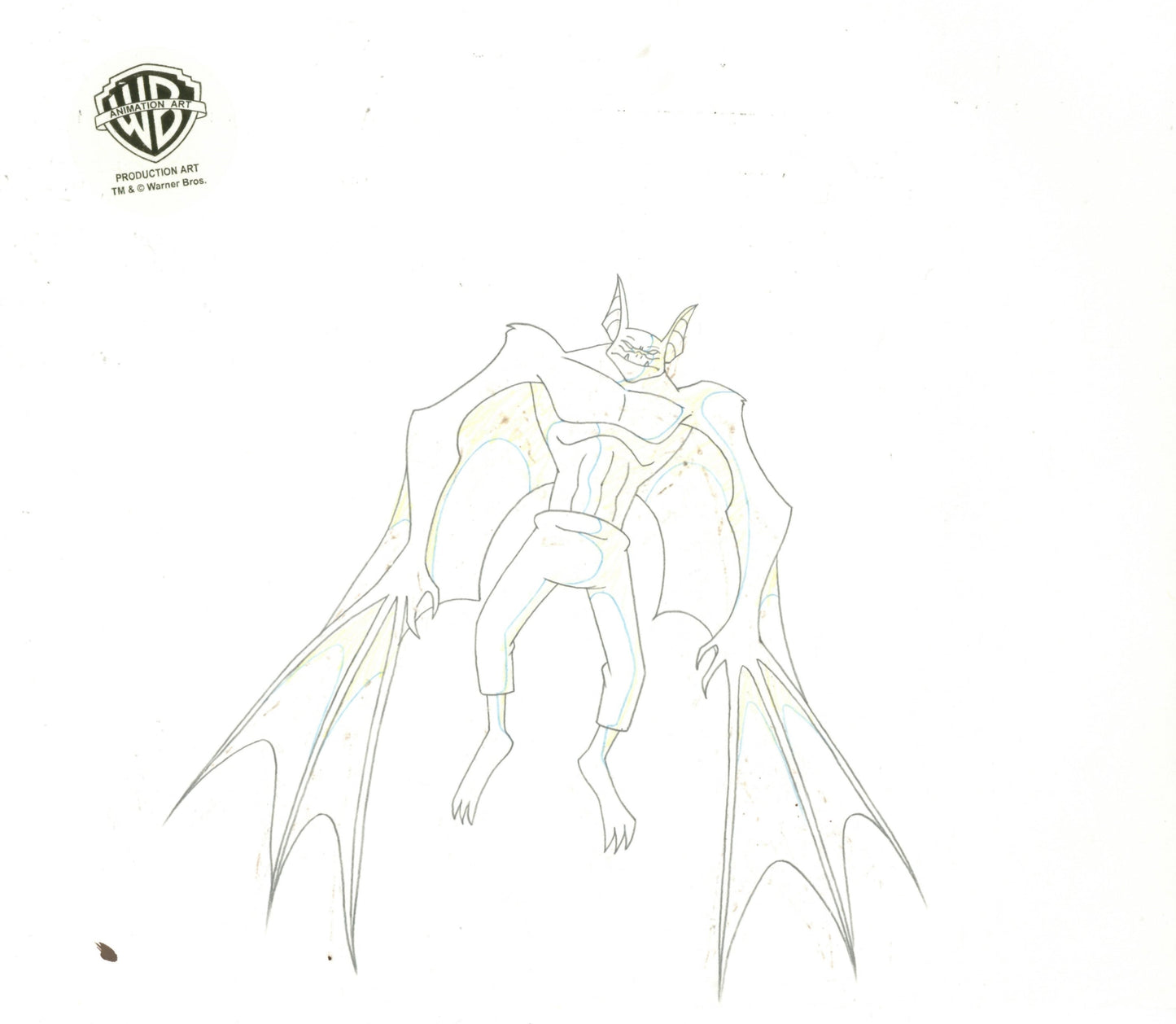 Batman The Animated Series Original Production Cel with Matching Drawing: Man-Bat