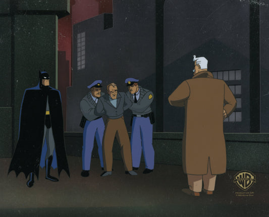 Batman The Animated Series Original Production Cel: Batman, Commissioner Gordon, Interrogator