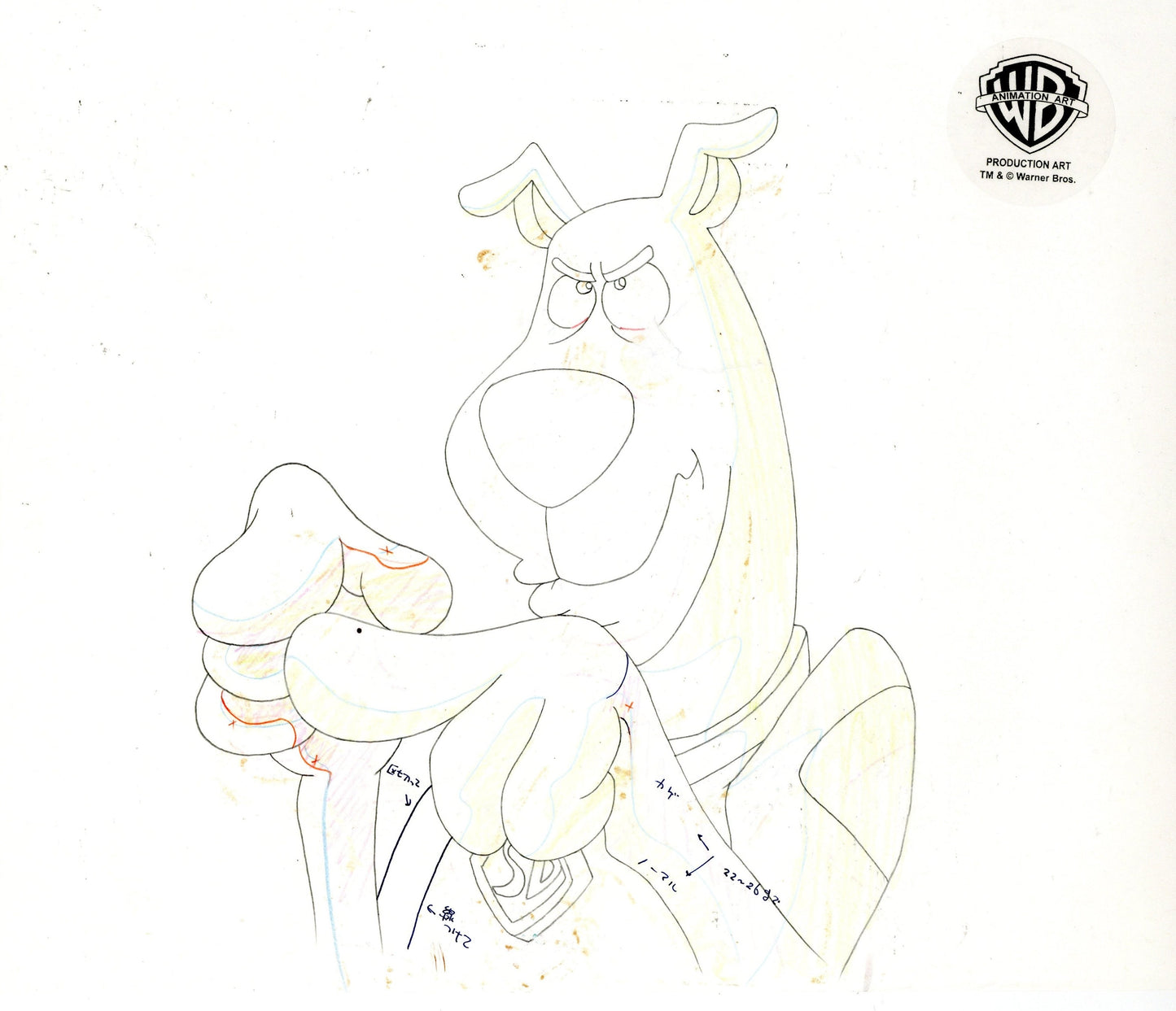 Scooby-Doo and the Witch's Ghost Original Production Cel and Matching Drawing Signed by Bob Singer: Scooby