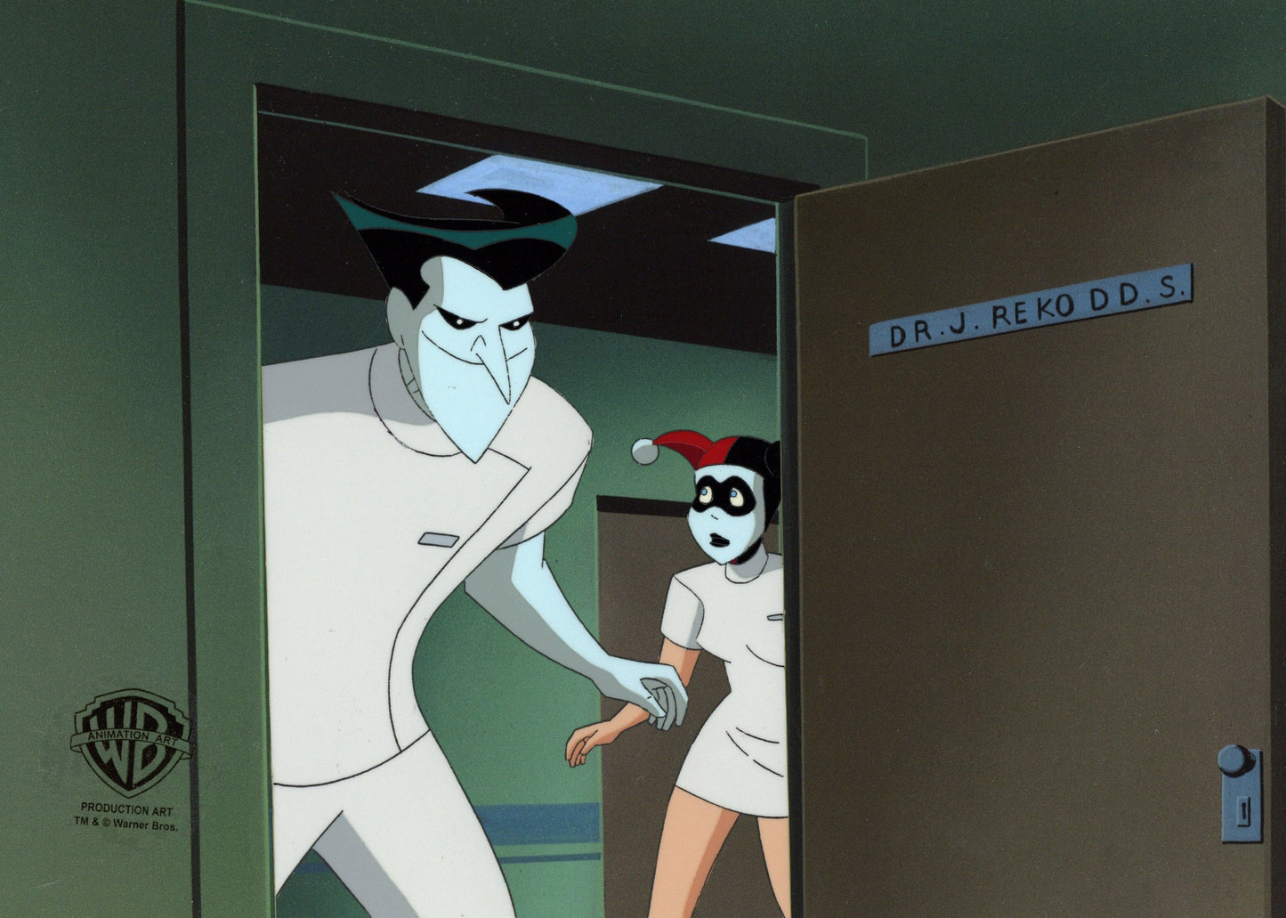 The New Batman Adventures Original Production Cel with Matching Drawing: Joker, Harley