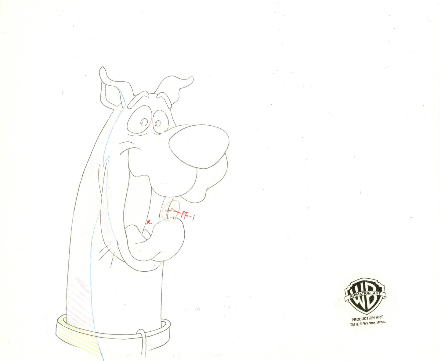 Scooby-Doo on Zombie Island Original Production Cel with Matching Drawings Signed by Bob Singer: Scooby, Shaggy