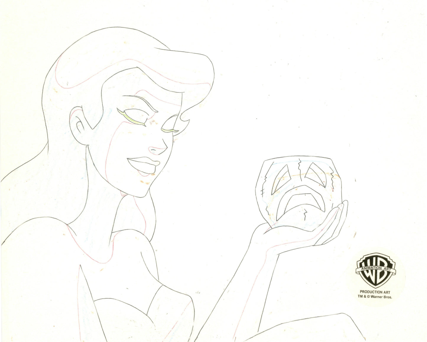 Batman The Animated Series Original Production Cel with Matching Drawing: Poison Ivy