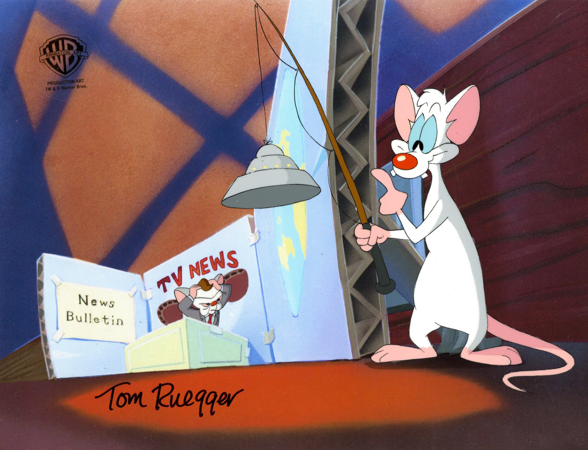 Tom Ruegger Productions Pinky And The Brain Original Production Cel Signed by Tom Ruegger: Pin ...