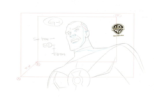 Justice League Original Production Drawing: Green Lantern