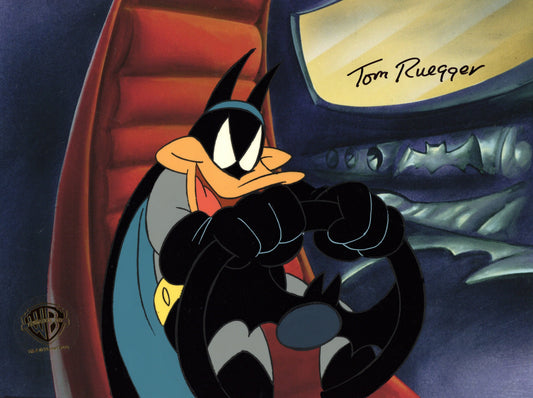 Tiny Toons Adventures Original Production Cel Signed by Tom Ruegger: Batduck