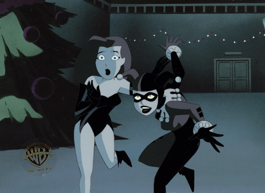 The New Batman Adventures Original Production Cel with Matching Drawing: Harley, Ivy