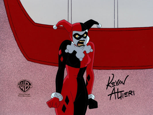 Batman The Animated Series Original Production Cel Signed By Kevin Altieri: Harley Quinn