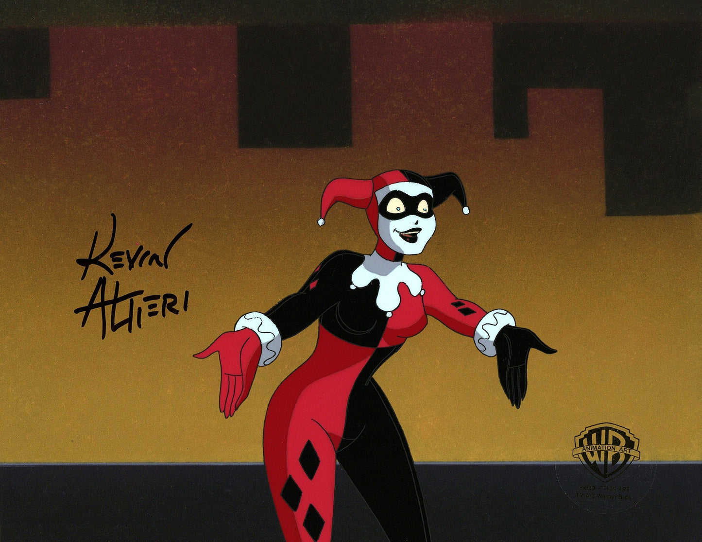 Batman The Animated Series Original Production Cel Signed By Kevin Altieri: Harley Quinn