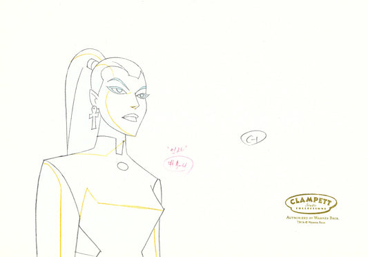 Justice League Original Production Drawing Double Aperture: Inza, Dr. Fate