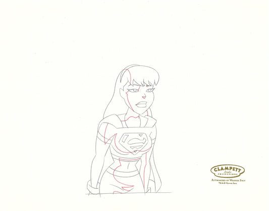 Justice League Unlimited Original Production Drawing: Supergirl