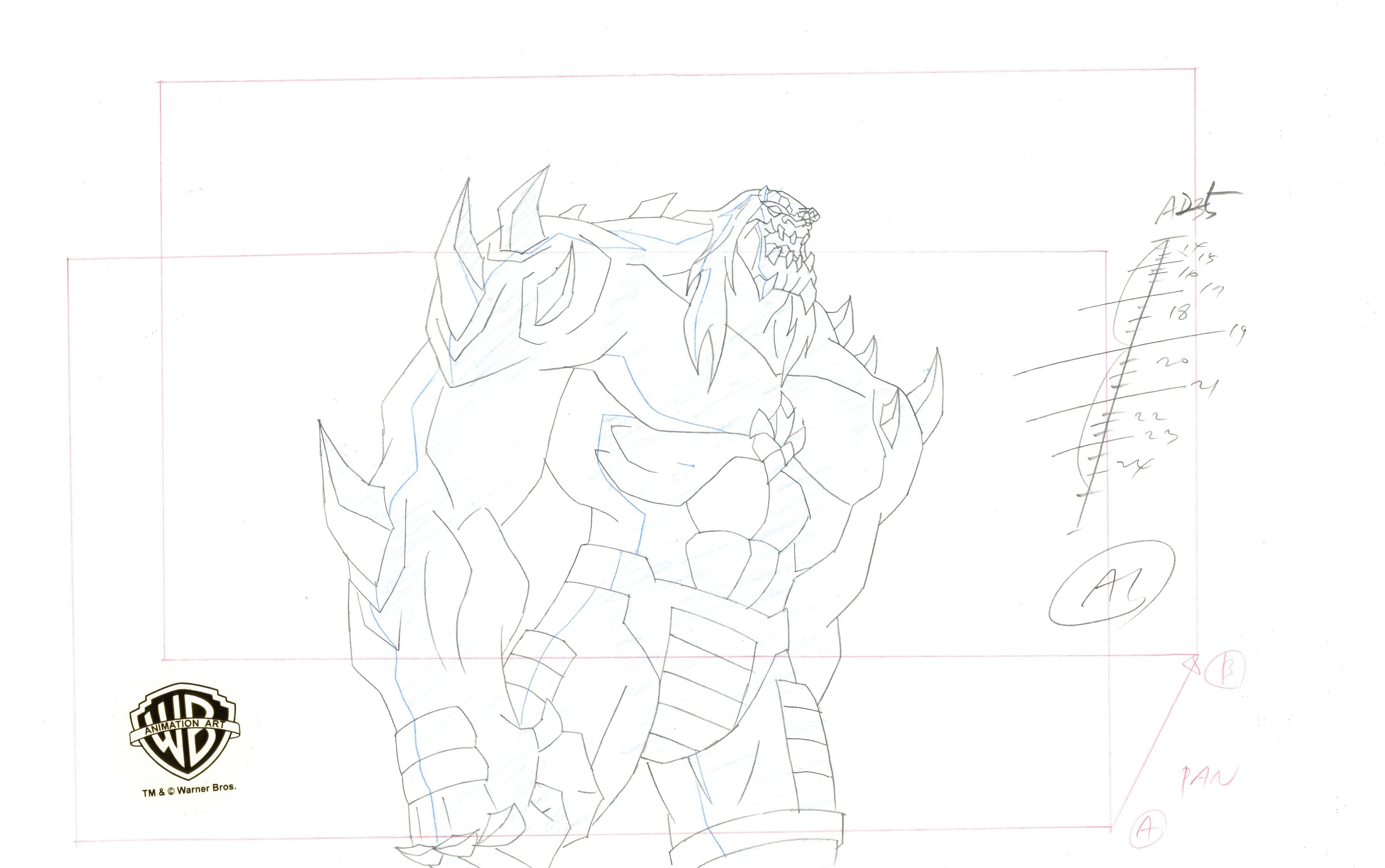 Doomsday Rex Drawing Superman: Doomsday Original Production Drawing: Doomsday – Clampett Studio