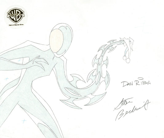 Batman Beyond Original Production Drawing Signed by Dan Riba and Stan Berkowitz: Inque