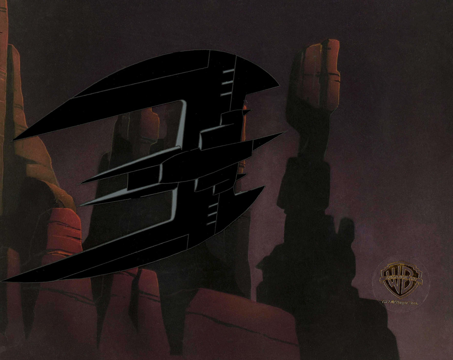 Batman The Animated Series Original Production Cel: Batplane
