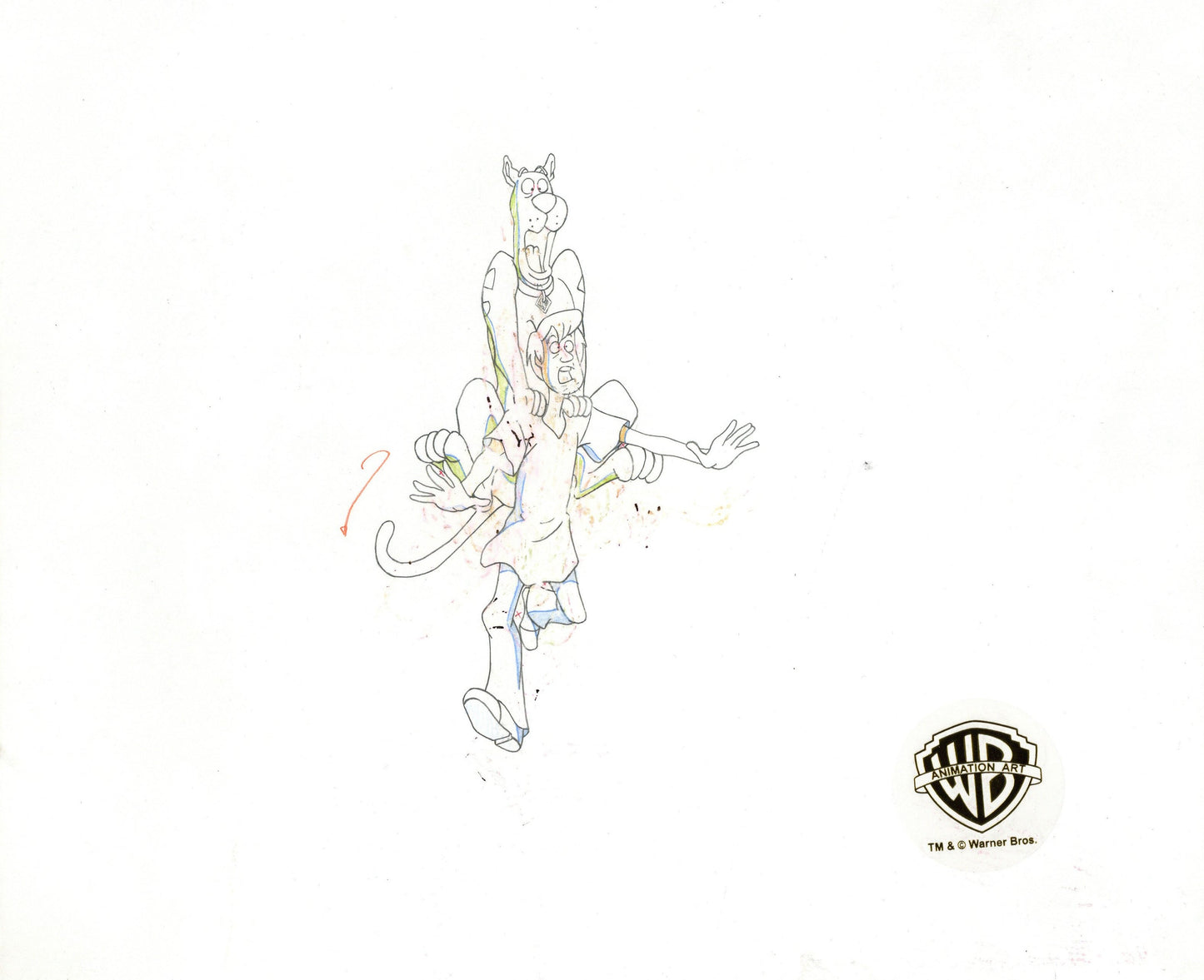 Scooby-Doo on Zombie Island Original Production Cel with Matching Drawings: Scooby, Shaggy, Monster