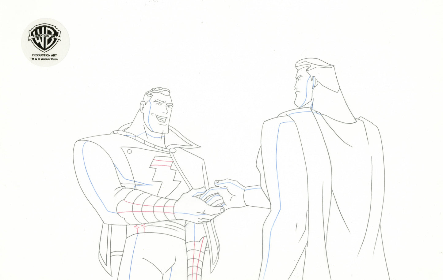 Justice League Unlimited Original Production Drawing: Shazam, Superman