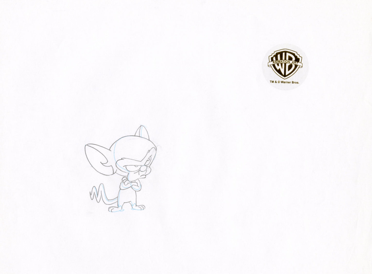 Pinky And The Brain Original Production Cel with Matching Drawing: Pinky, Brain