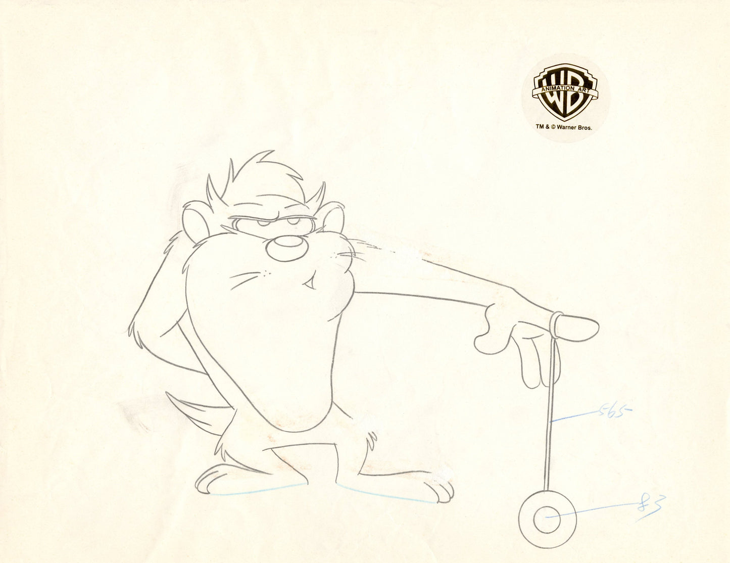 Looney Tunes Original Production Drawing: Taz