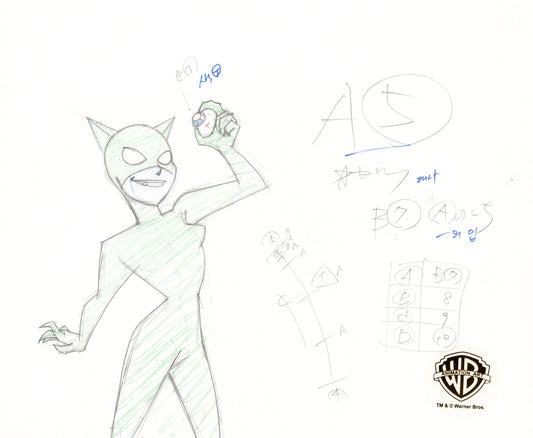 The New Batman Adventures Original Production Drawing: Catwoman
