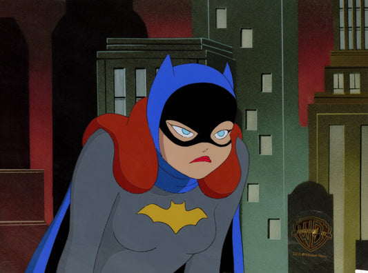 Batman The Animated Series Original Production Cel with Matching Drawing: Batgirl