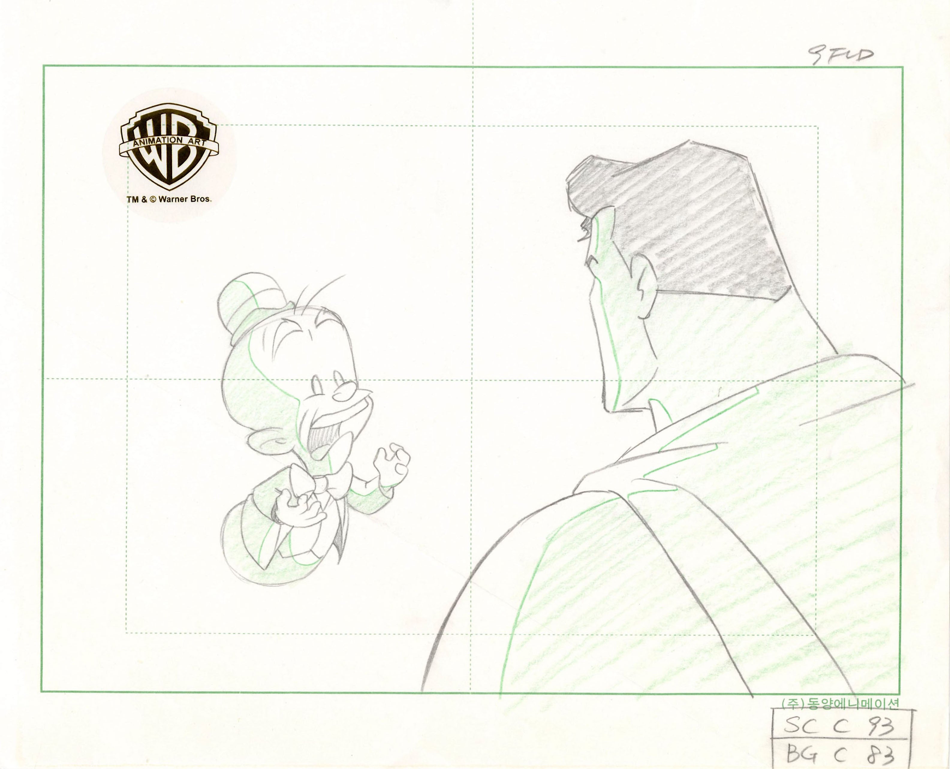 Superman The Animated Series Original Production Layout Drawing: Super ...