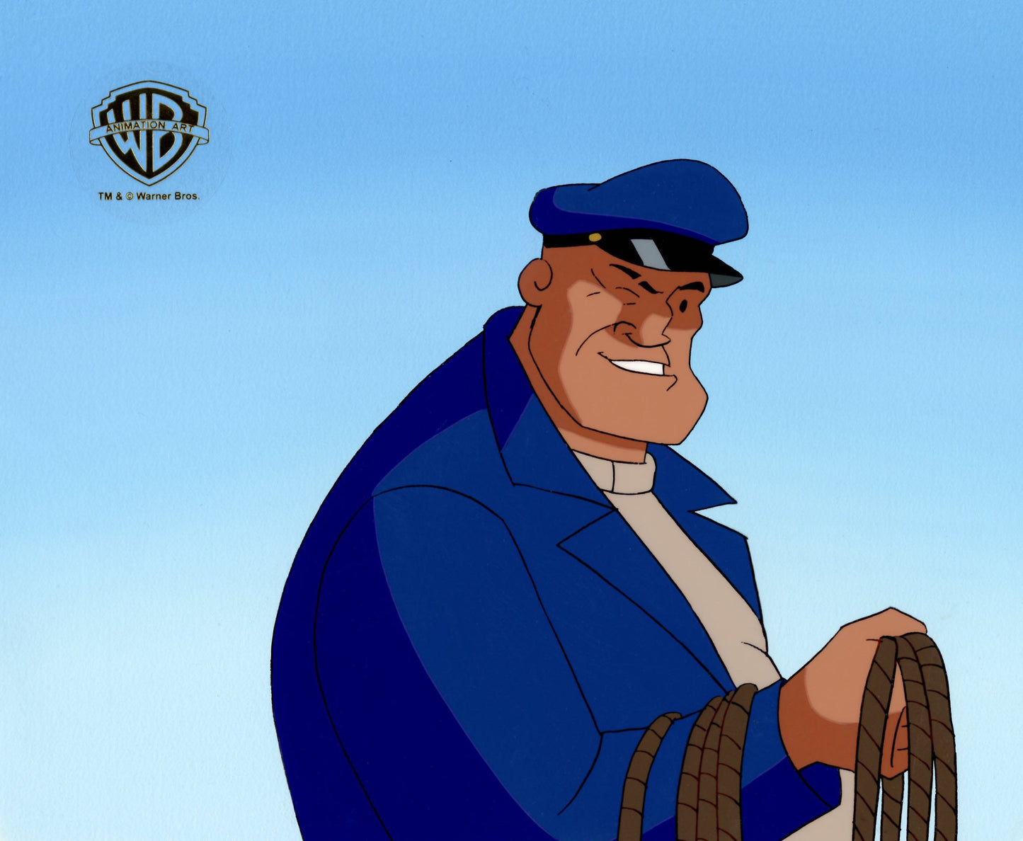 Superman The Animated Series Original Production Cel on Original Background: Bibbo Bibbowski