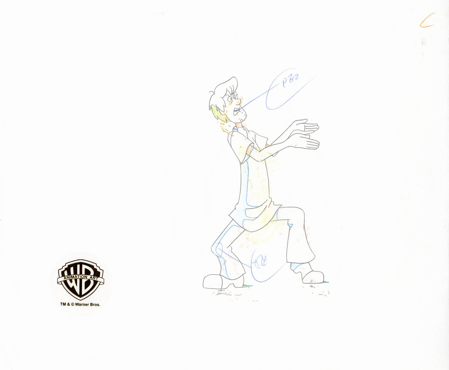 Scooby-Doo and the Alien Invaders Original Production Cel with Matching Drawings: Shaggy, Scooby-Doo