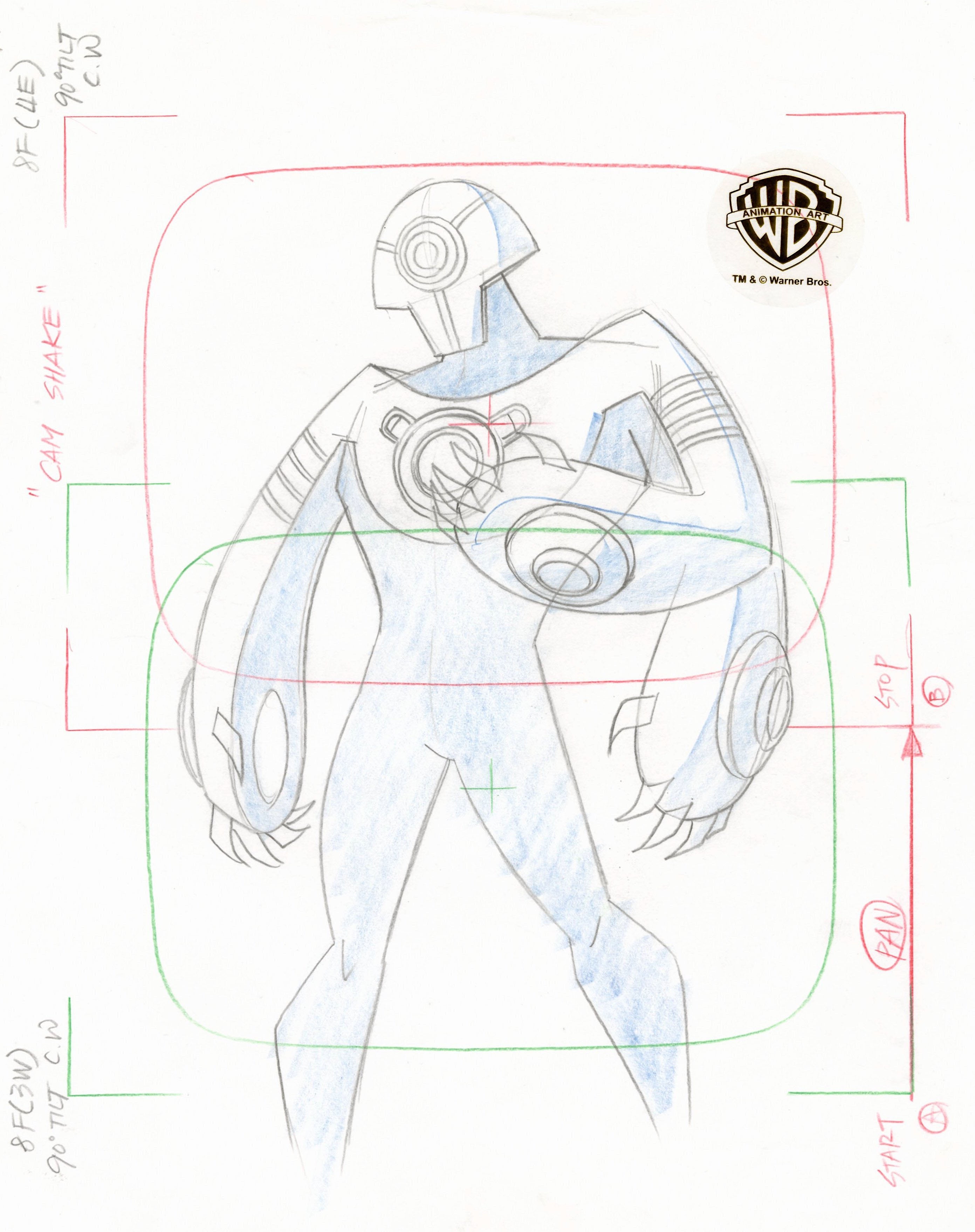 Batman Beyond Original Production Layout Drawing: Shriek – Clampett Studio