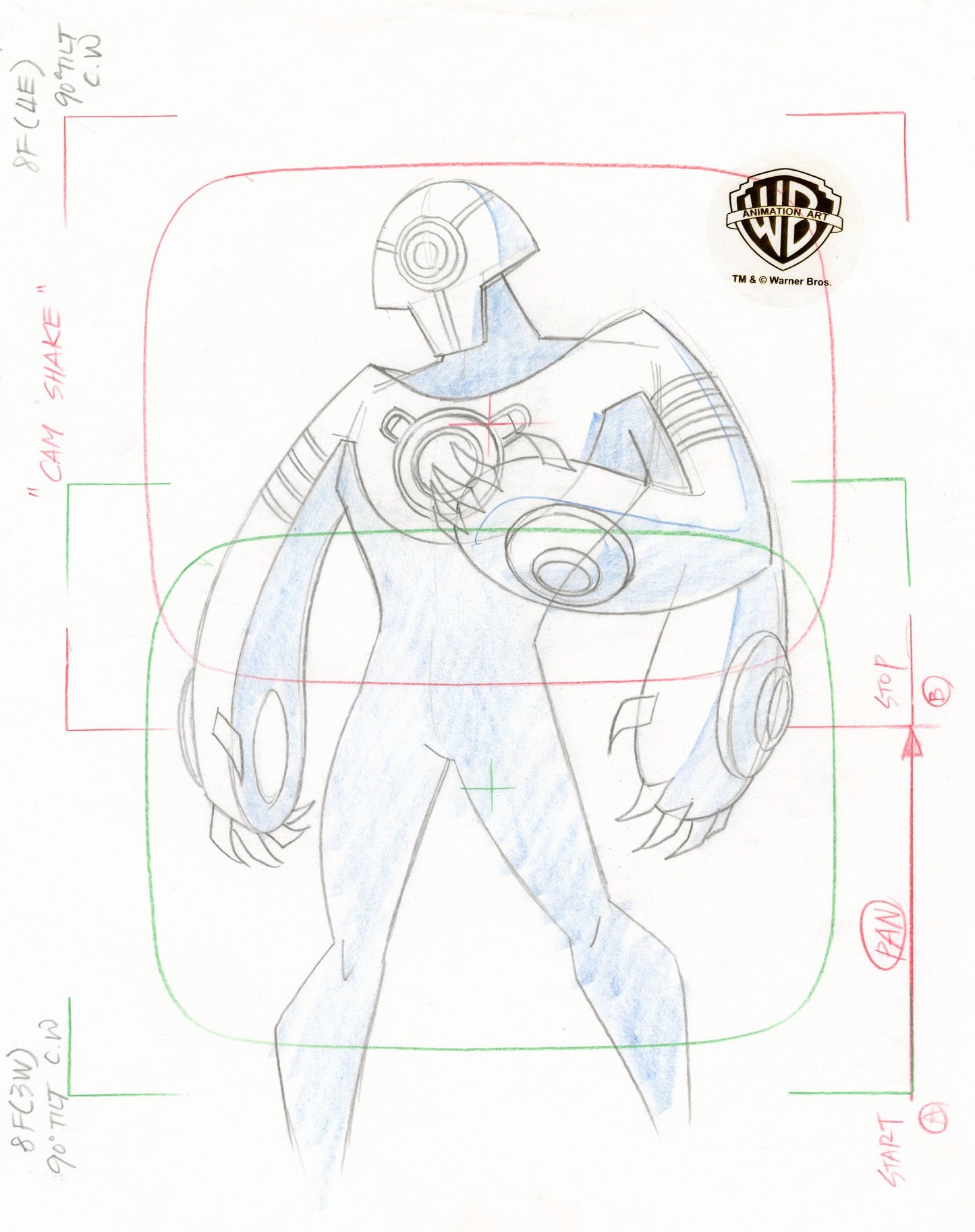Batman Beyond Original Production Layout Drawing: Shriek