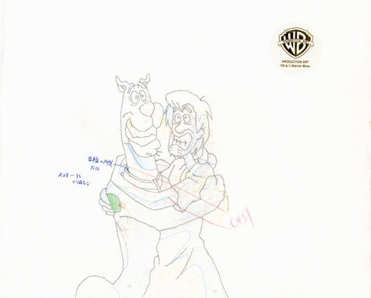 Scooby-Doo Original Production Drawing: Scooby-Doo, Shaggy