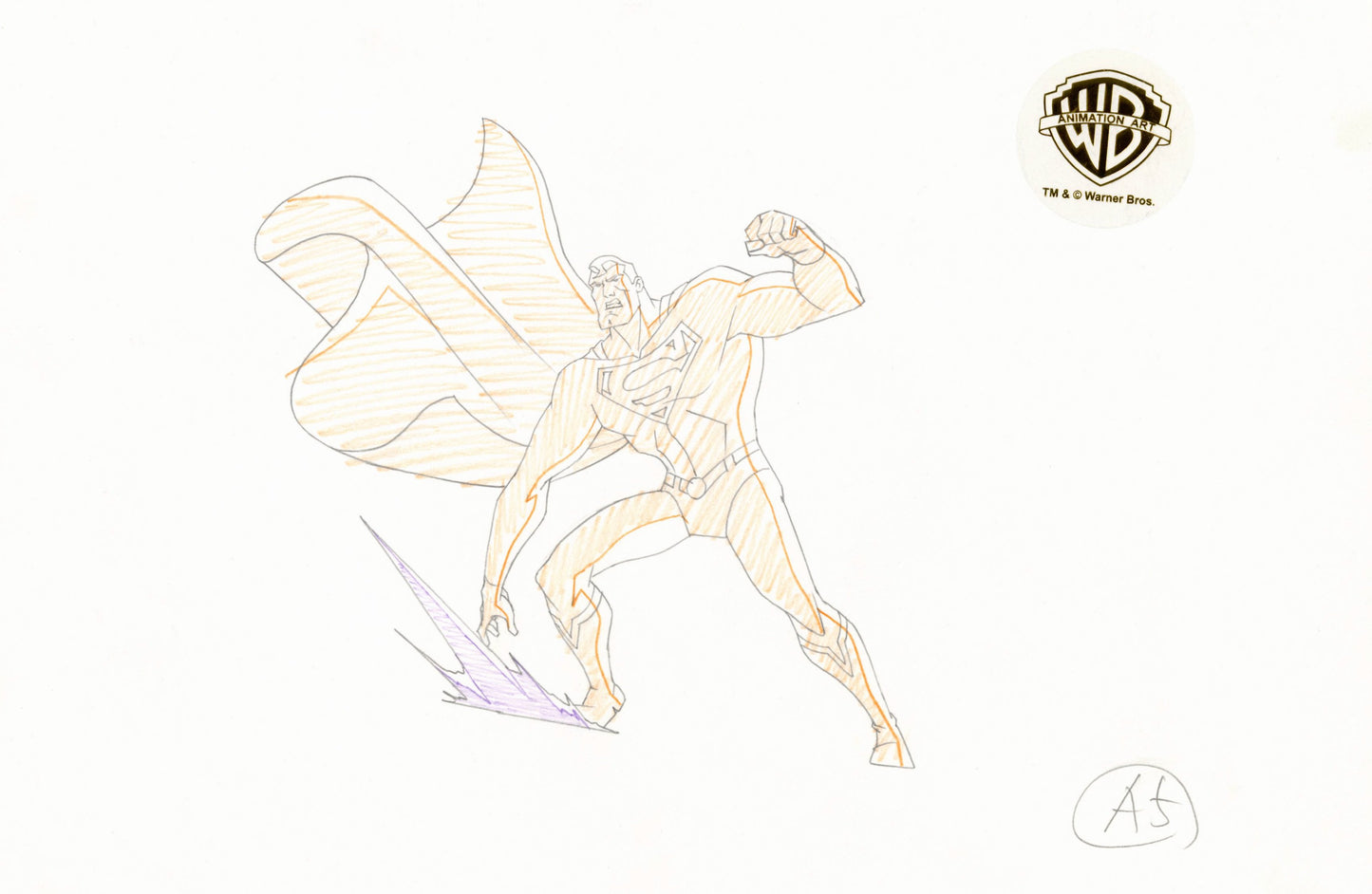 Superman Doomsday Original Production Drawing: Superman