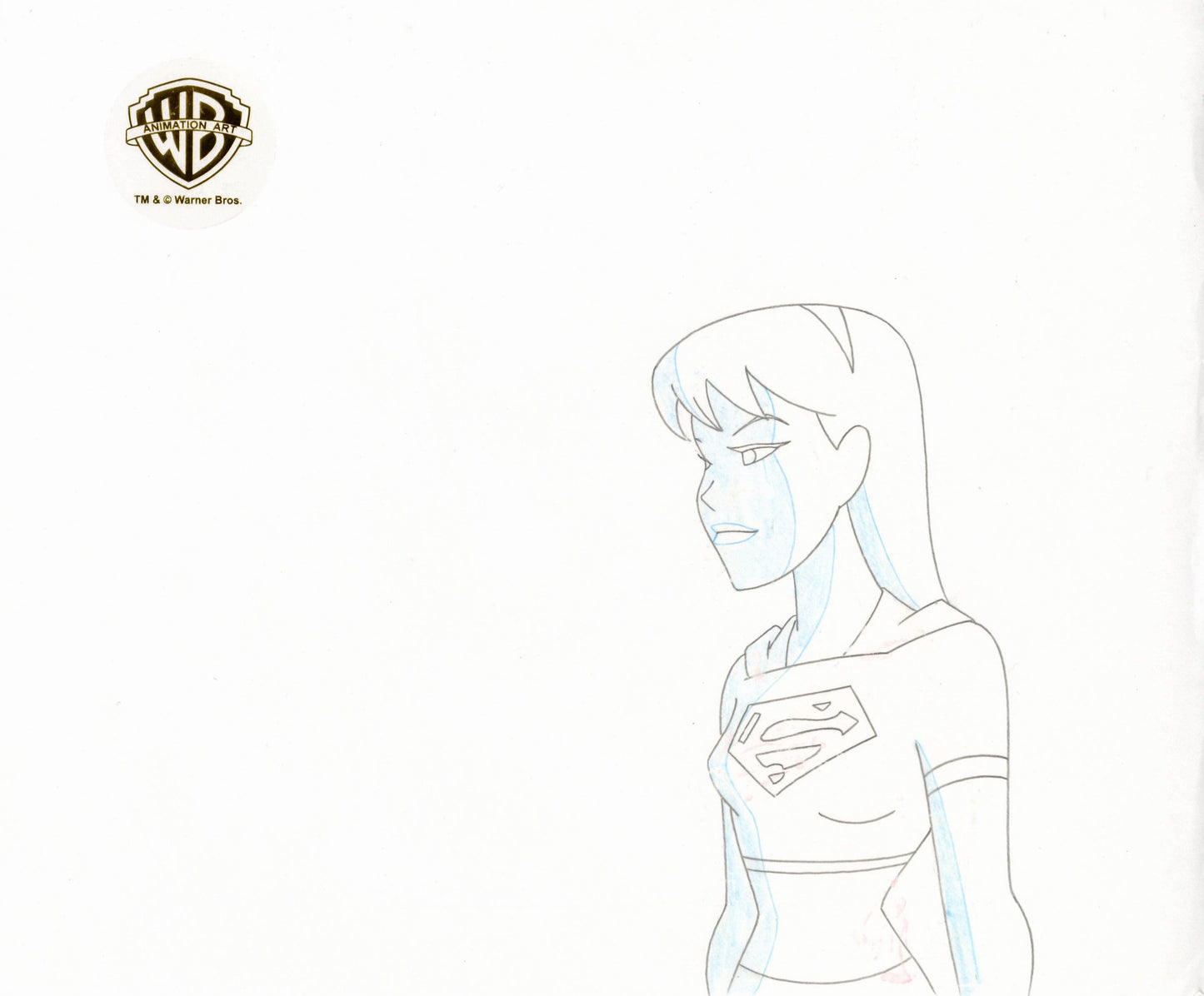 The New Batman Adventures Original Production Drawing: Supergirl